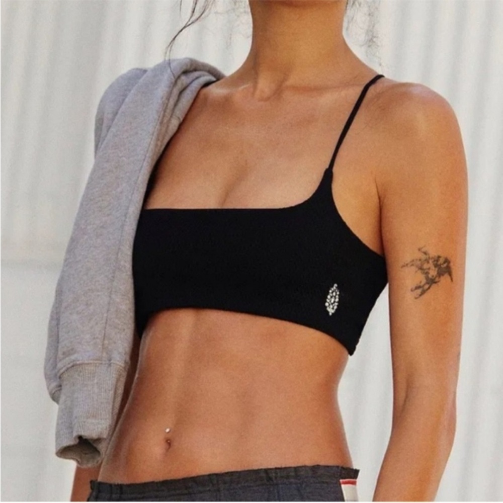 FP Movement by Free People Black Netted Bralette